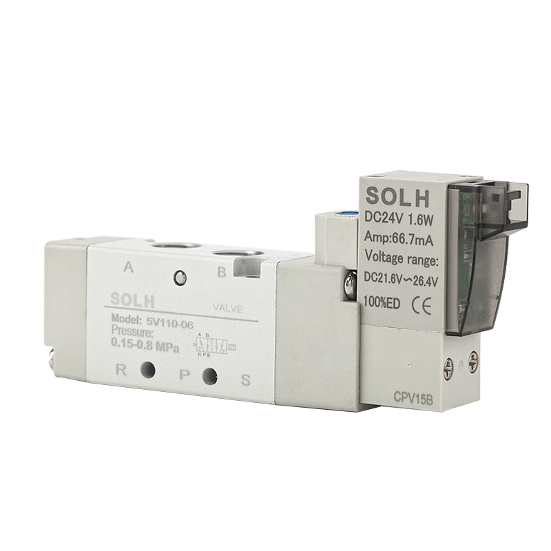 5V serijos solenoidinis vožtuvas | 5/2 ir 5/3 būdas